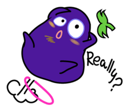 Eggplant is on a diet for English sticker #1123191