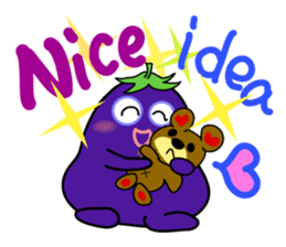 Eggplant is on a diet for English sticker #1123192