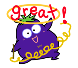 Eggplant is on a diet for English sticker #1123194