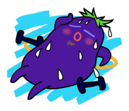 Eggplant is on a diet for English sticker #1123199