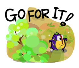 Eggplant is on a diet for English sticker #1123201