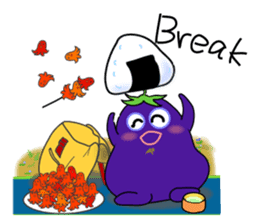 Eggplant is on a diet for English sticker #1123202