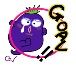 Eggplant is on a diet for English sticker #1123204
