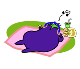 Eggplant is on a diet for English sticker #1123210