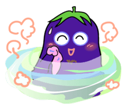 Eggplant is on a diet for English sticker #1123212