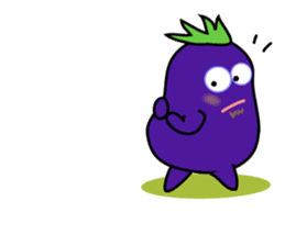 Eggplant is on a diet for English sticker #1123216