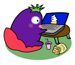 Eggplant is on a diet for English sticker #1123218