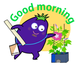 Eggplant is on a diet for English sticker #1123220