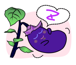 Eggplant is on a diet for English sticker #1123222