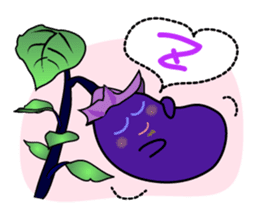 Eggplant is on a diet for English sticker #1123222