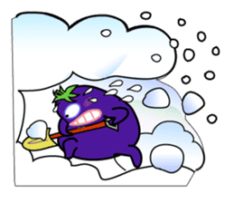 Eggplant is on a diet for English sticker #1123223