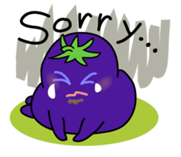 Eggplant is on a diet for English sticker #1123225