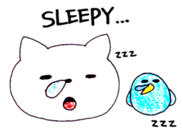 bird and cat sticker #1123488