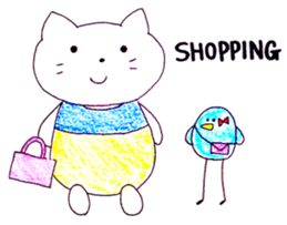 bird and cat sticker #1123492