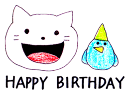 bird and cat sticker #1123493