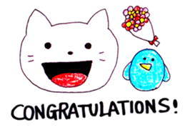 bird and cat sticker #1123494