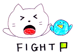 bird and cat sticker #1123495