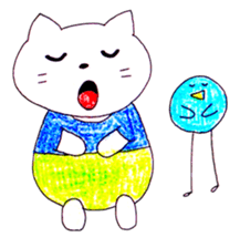 bird and cat sticker #1123504