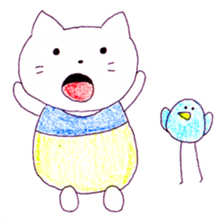 bird and cat sticker #1123505