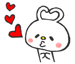 Lovely White Rabbit sticker #1124045