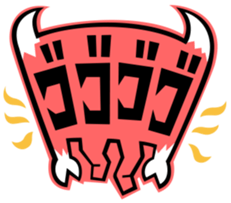 Creature of onomatopoeic space sticker #1125879