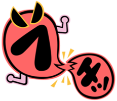 Creature of onomatopoeic space sticker #1125892