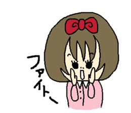 Ribon girl sticker #1126734