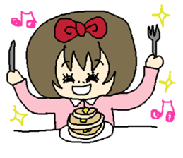 Ribon girl sticker #1126736