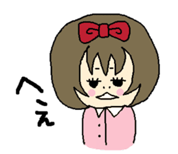 Ribon girl sticker #1126743