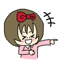 Ribon girl sticker #1126744