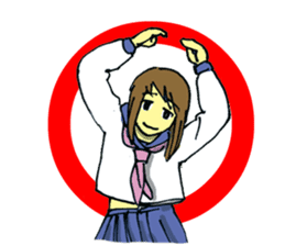 japanese school girl ! sticker #1128433