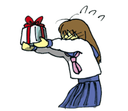 japanese school girl ! sticker #1128443