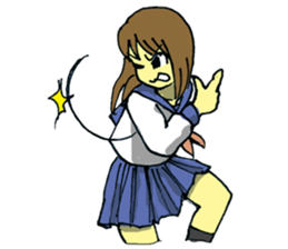 japanese school girl ! sticker #1128454