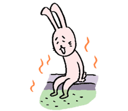 The rabbits on a hot spring. sticker #1128797