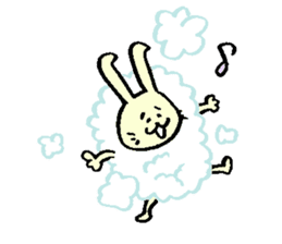 The rabbits on a hot spring. sticker #1128823
