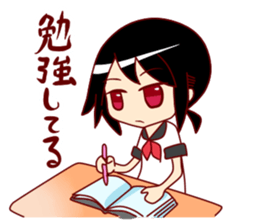 Taciturn girl Sticker sticker #1129406