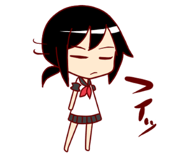 Taciturn girl Sticker sticker #1129416