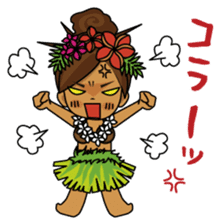 Hawaiian Hula girl Plumeria 2 sticker #1129509