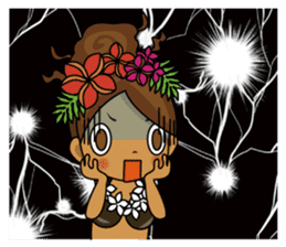 Hawaiian Hula girl Plumeria 2 sticker #1129510