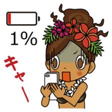 Hawaiian Hula girl Plumeria 2 sticker #1129511