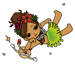 Hawaiian Hula girl Plumeria 2 sticker #1129512