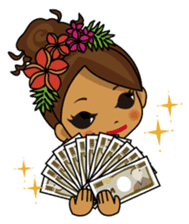 Hawaiian Hula girl Plumeria 2 sticker #1129515