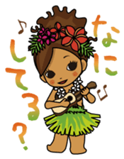 Hawaiian Hula girl Plumeria 2 sticker #1129518