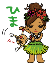 Hawaiian Hula girl Plumeria 2 sticker #1129519