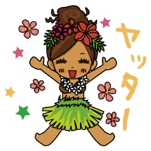Hawaiian Hula girl Plumeria 2 sticker #1129521