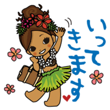 Hawaiian Hula girl Plumeria 2 sticker #1129522
