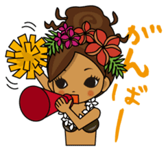 Hawaiian Hula girl Plumeria 2 sticker #1129523