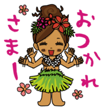 Hawaiian Hula girl Plumeria 2 sticker #1129524
