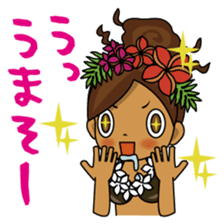 Hawaiian Hula girl Plumeria 2 sticker #1129529