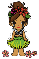 Hawaiian Hula girl Plumeria 2 sticker #1129530